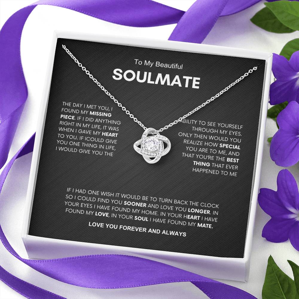 To My Soulmate  | Love Knot Necklace | Best gift for Wife | Best Gift for Spouse | Best Gift for Wedding Anniversary | Best gift to say I love you❤️🫶