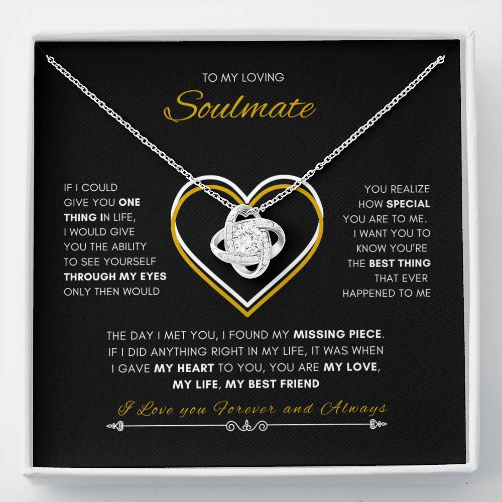To My Loving Soulmate  | Best gift for Soulmate | Best Gift for Wife | Best gift for Spouse | Best Gift for wedding anniversary | Love Knot Necklace 😍👫
