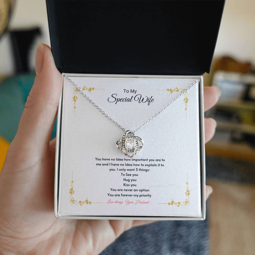 Special Wife Necklace | Special Love Necklace | Love Knot Necklace