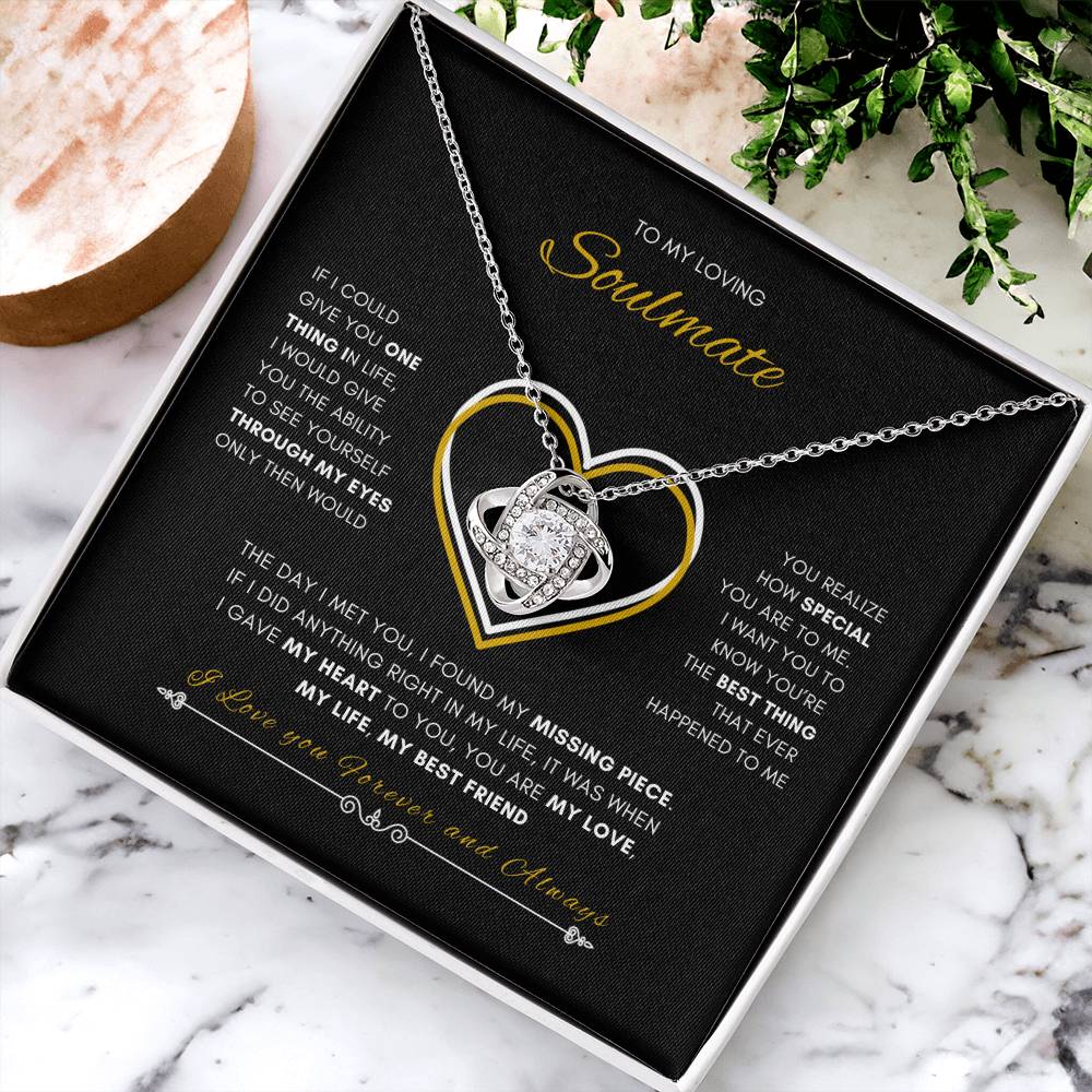 To My Loving Soulmate  | Best gift for Soulmate | Best Gift for Wife | Best gift for Spouse | Best Gift for wedding anniversary | Love Knot Necklace 😍👫