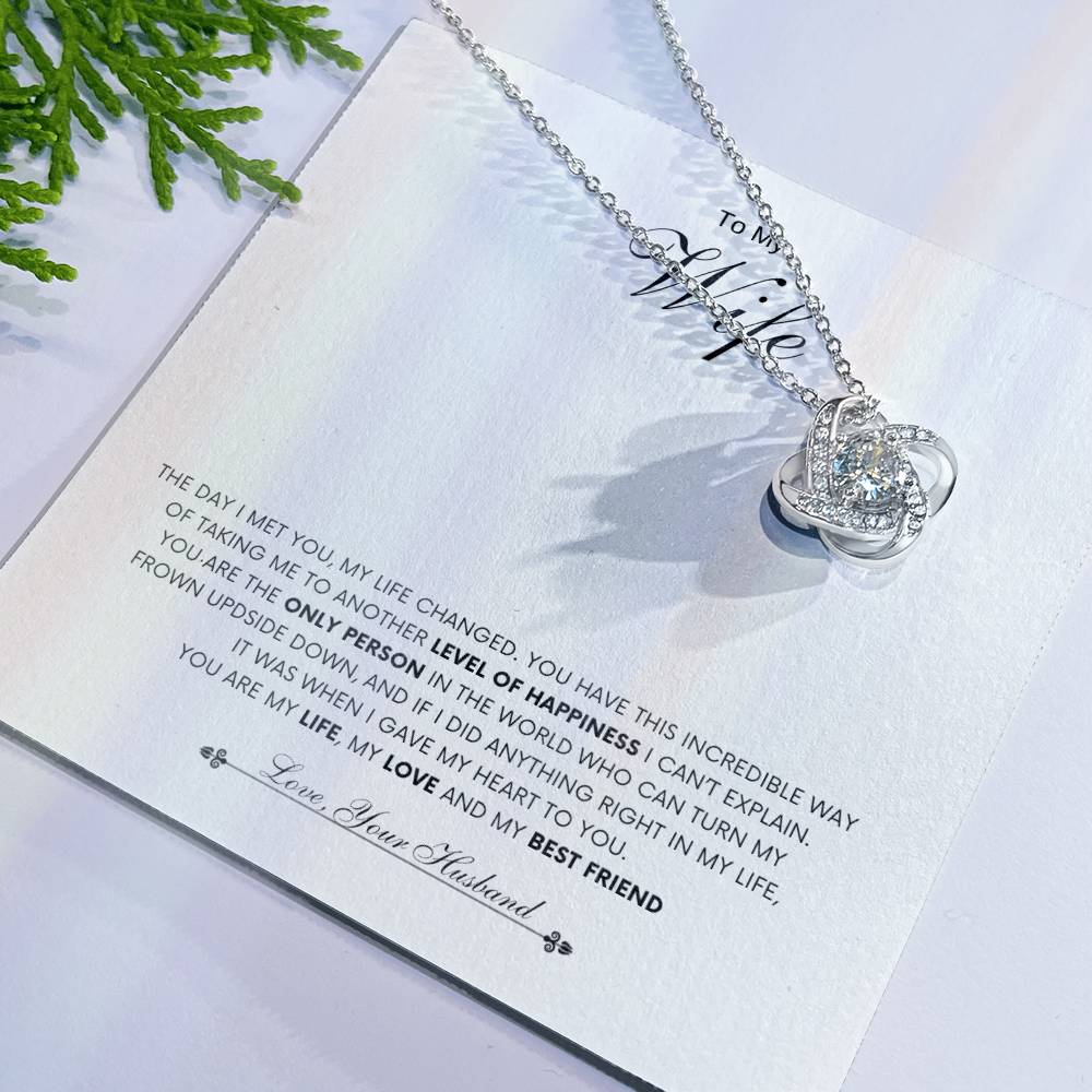 To My Wife | Love Knot  Necklace | Best Gift for Wife | Best Gift for Spouse | Best Gift for Marriage Anniversary | Best Gift for Lovers 💞