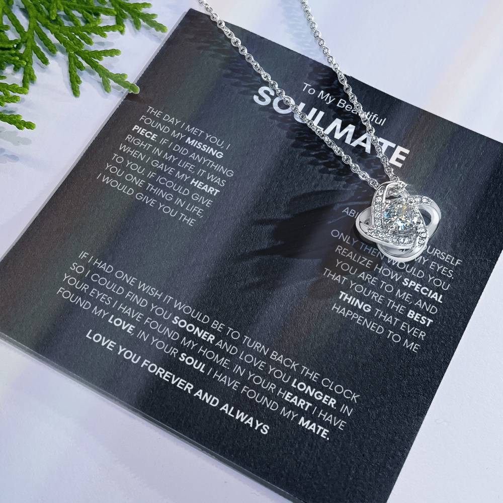 To My Soulmate  | Love Knot Necklace | Best gift for Wife | Best Gift for Spouse | Best Gift for Wedding Anniversary | Best gift to say I love you❤️🫶