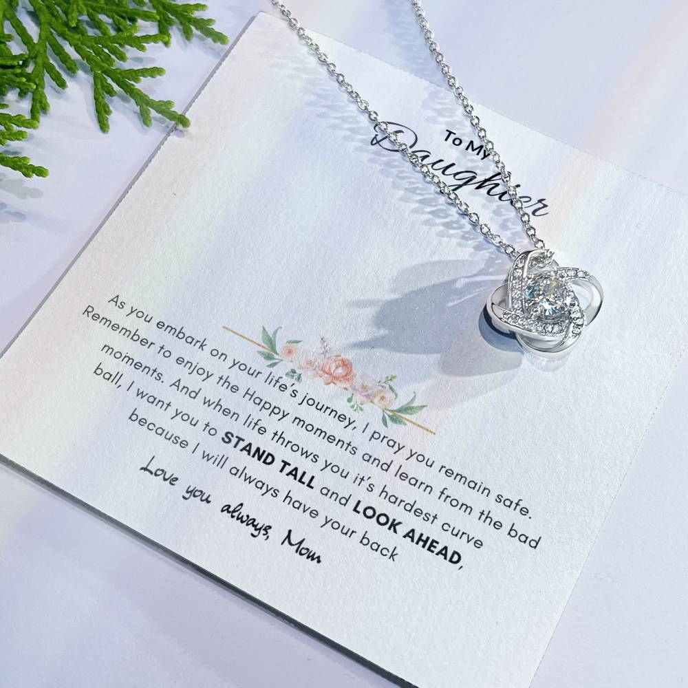 A mothers promise necklace | Best gift from Mom | Best gift for daughters graduation | Best gift for daughters birthday | Love Knot Necklace