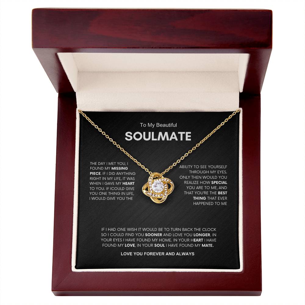 To My Soulmate  | Love Knot Necklace | Best gift for Wife | Best Gift for Spouse | Best Gift for Wedding Anniversary | Best gift to say I love you❤️🫶
