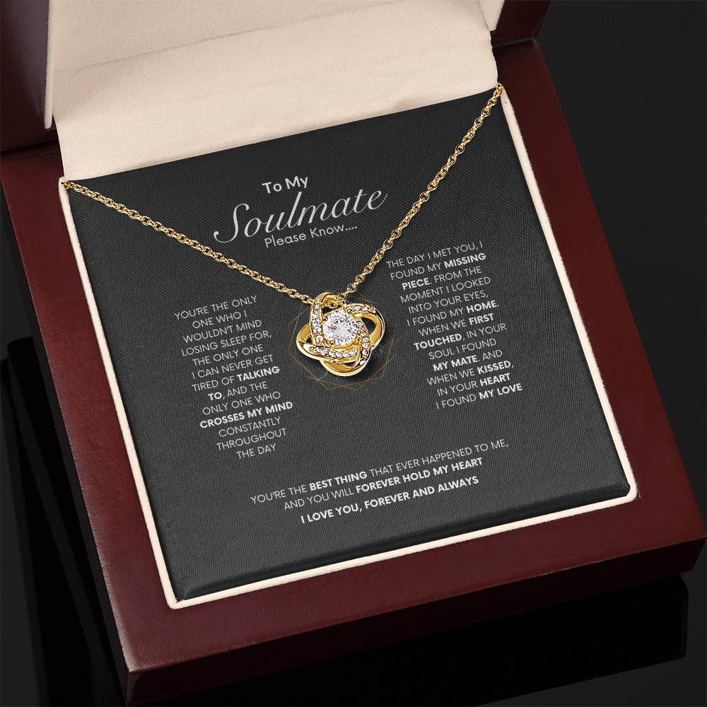 My Missing Piece  Necklace | Best Gift for Soulmate | Best Gift for Wife | Best Gift from Lover | Love Knot Necklace