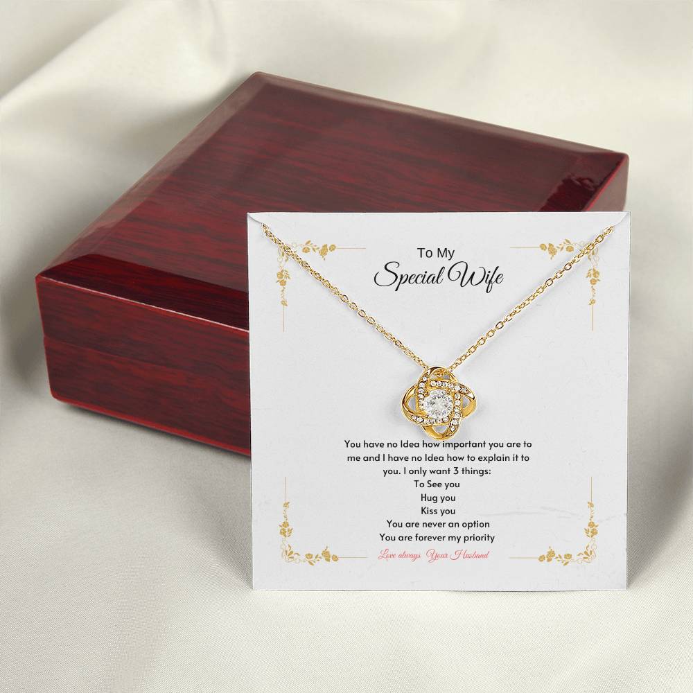 Special Wife Necklace | Special Love Necklace | Love Knot Necklace