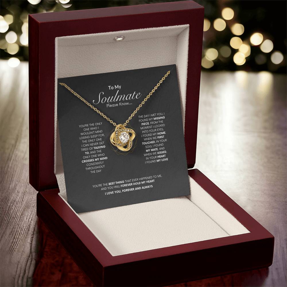 My Missing Piece  Necklace | Best Gift for Soulmate | Best Gift for Wife | Best Gift from Lover | Love Knot Necklace