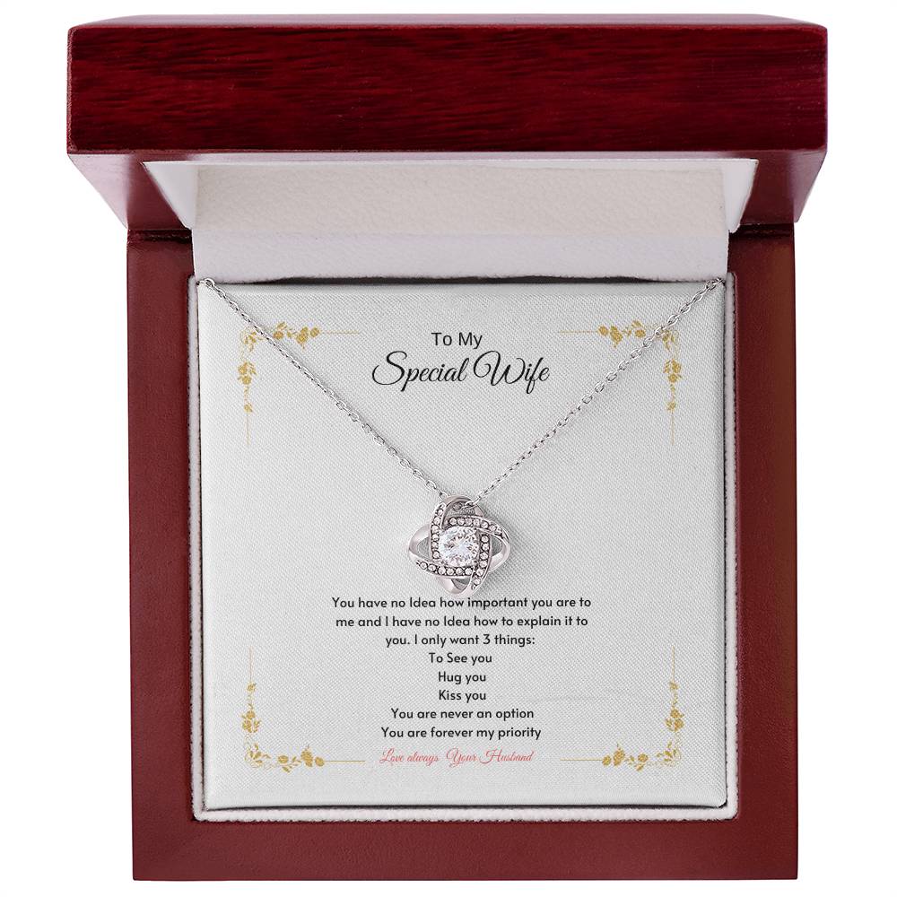 Special Wife Necklace | Special Love Necklace | Love Knot Necklace