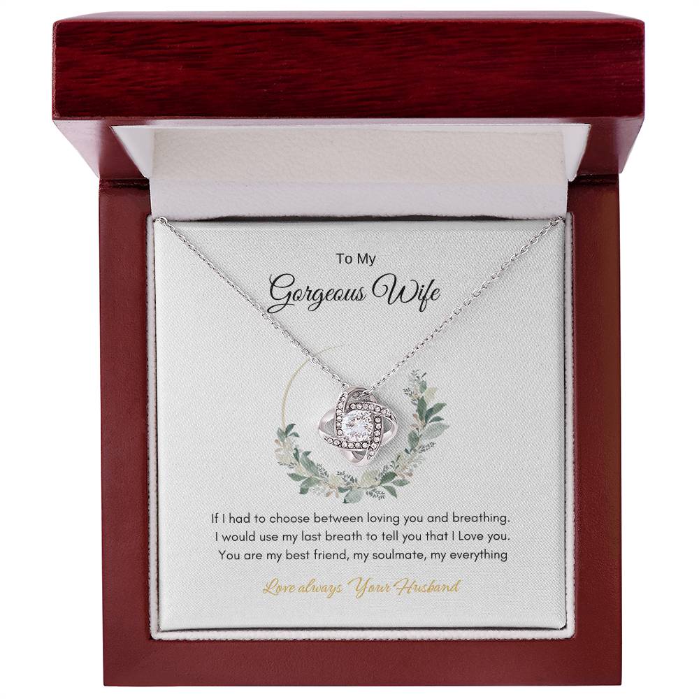 To My Gorgeous Wife |  Love Knot  Necklace | Best Gift for Wife | Best Gift for Soulmate | Best Gift for Marriage Anniversary | Best Gift for Lovers 👩‍❤️‍👨🥰