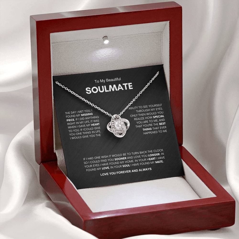 To My Soulmate  | Love Knot Necklace | Best gift for Wife | Best Gift for Spouse | Best Gift for Wedding Anniversary | Best gift to say I love you❤️🫶