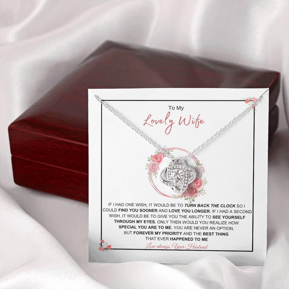 To My Lovely Wife l Love Knot Necklace | Best Gift for Soulmate | Best Gift for Spouse | Best Gift for Marriage Anniversary | Best Gift for Lovers 👩‍❤️‍👨🥰
