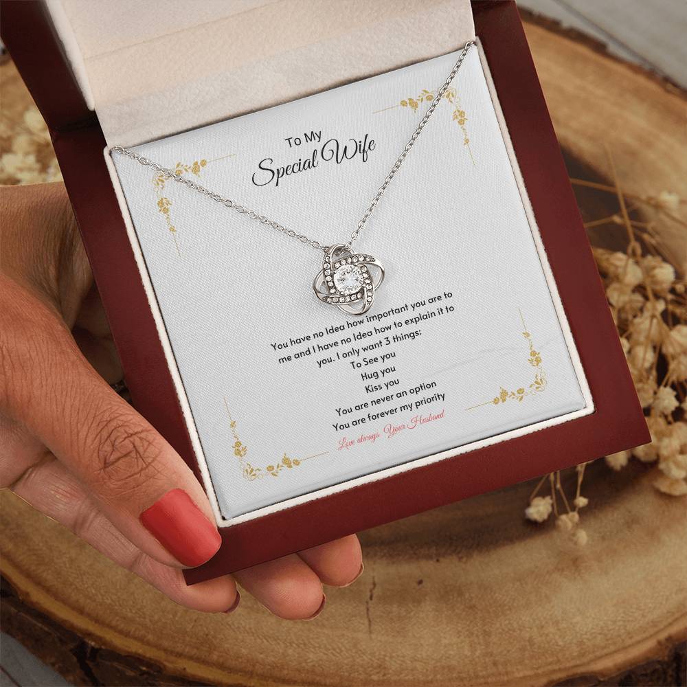Special Wife Necklace | Special Love Necklace | Love Knot Necklace