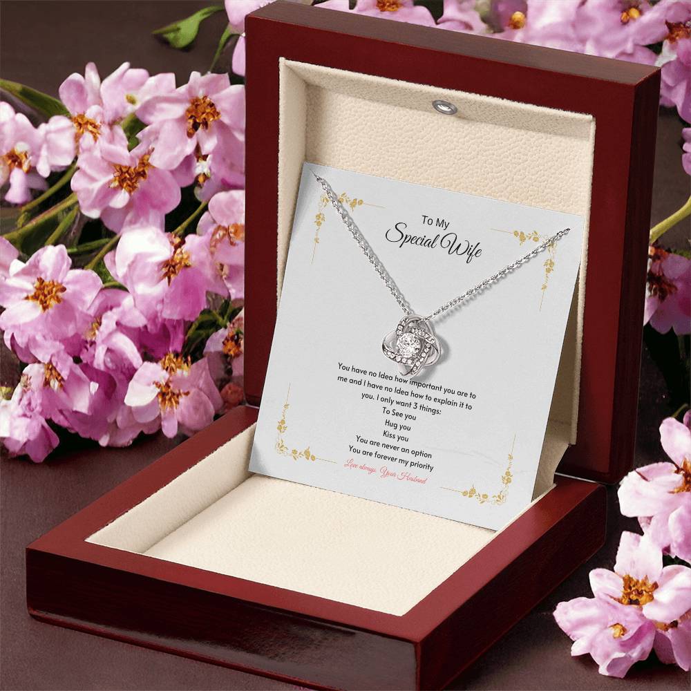 Special Wife Necklace | Special Love Necklace | Love Knot Necklace