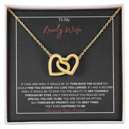 To My Lovely Wife | Interlocking Hearts  Necklace | Best Gift for Soulmate | Best Gift for Spouse | Best Gift for Marriage Anniversary | Best Gift for Lovers 👩‍❤️‍👨🥰