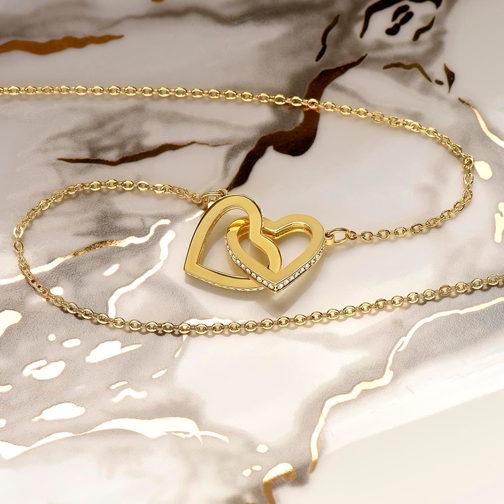 Dads Infinite Love | Gifts for Daughter | Interlocking Heart Necklace