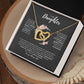 To My Daughter | Interlocking Hearts Necklace | Best gift for daughter | Best gift for daughters birthday | Best gift for daughters graduation | Best gift from Dad ❤️👨‍👧