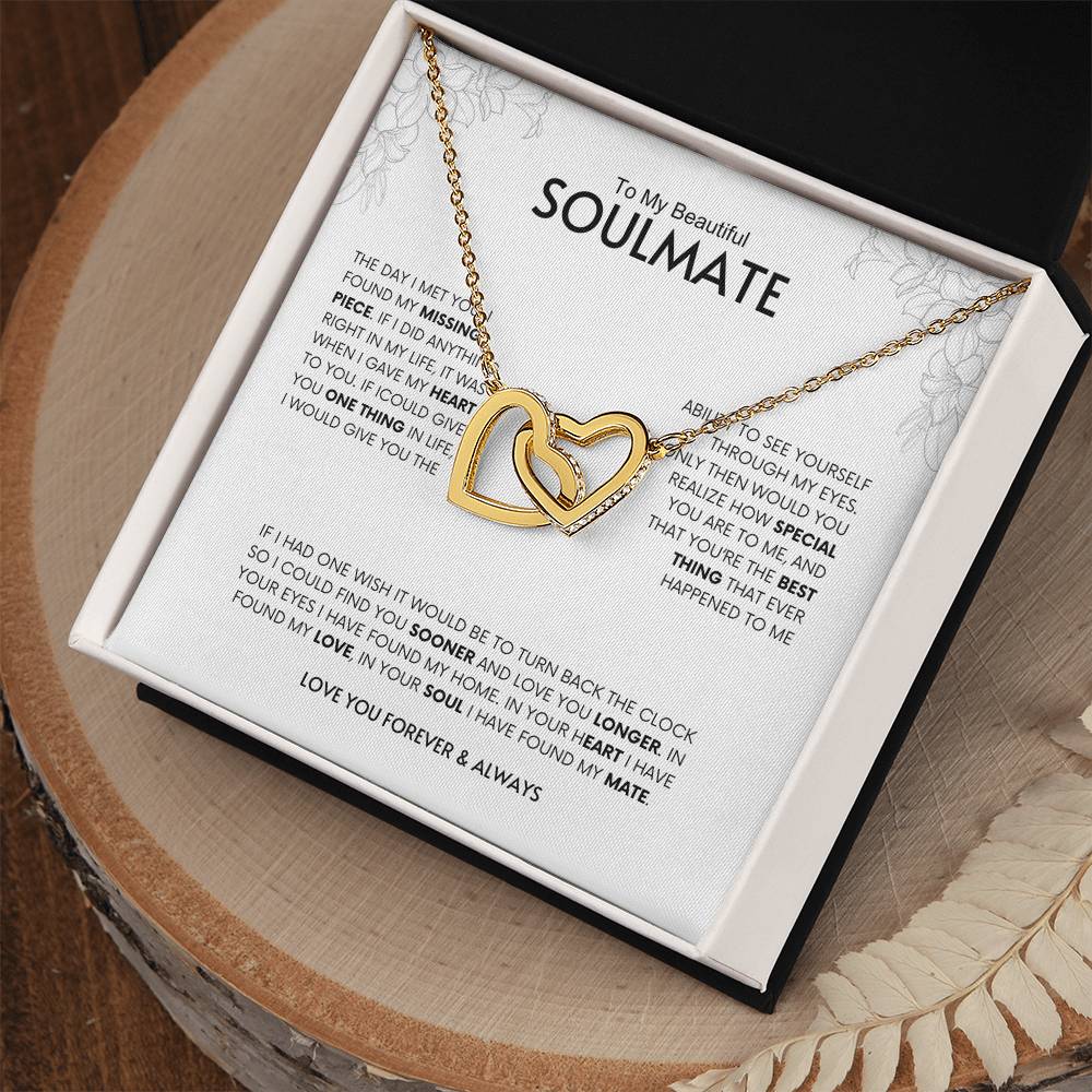 To My Soulmate | Interlocking heart Necklace | Best gift for Wife | Best Gift for Spouse | Best Gift for Wedding Anniversary | Best gift to say I love you🫶🥰