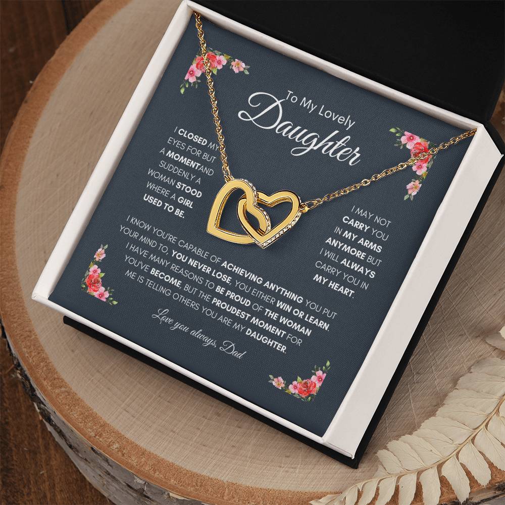 Lovely Hearts Necklace | Gifts for Daughter | Best gift for Daughter | Dad gift to daughter | Interlocking Hearts Necklace | Best Gift for daughters birthday