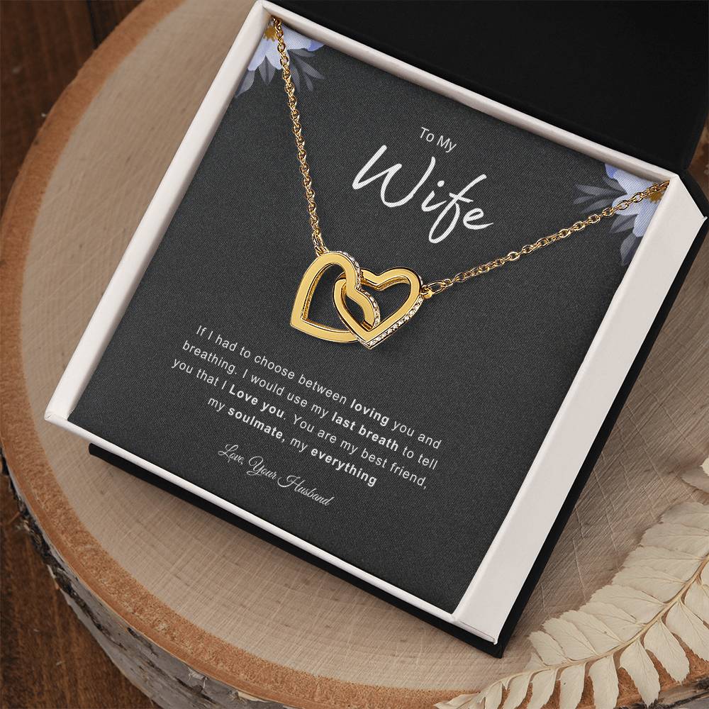 To My Wife  | Interlocking Heart  Necklace | Best Gift for Wife | Best Gift for Spouse | Best Gift for Marriage Anniversary | Best Gift for Lovers 💞👩‍❤️‍💋‍👨