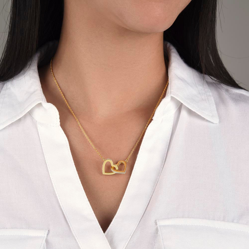 To My Daughter Necklace |  Best gift for daughters | Best Gift for Birthday | Best Gift for Graduation | Interlocking Hearts Necklace  👨‍👧
