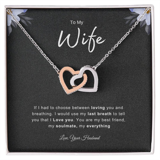 To My Wife  | Interlocking Heart  Necklace | Best Gift for Wife | Best Gift for Spouse | Best Gift for Marriage Anniversary | Best Gift for Lovers 💞👩‍❤️‍💋‍👨