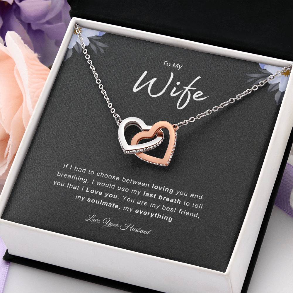 To My Wife  | Interlocking Heart  Necklace | Best Gift for Wife | Best Gift for Spouse | Best Gift for Marriage Anniversary | Best Gift for Lovers 💞👩‍❤️‍💋‍👨