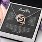 To My Daughter | Interlocking Hearts Necklace | Best gift for daughter | Best gift for daughters birthday | Best gift for daughters graduation | Best gift from Dad ❤️👨‍👧