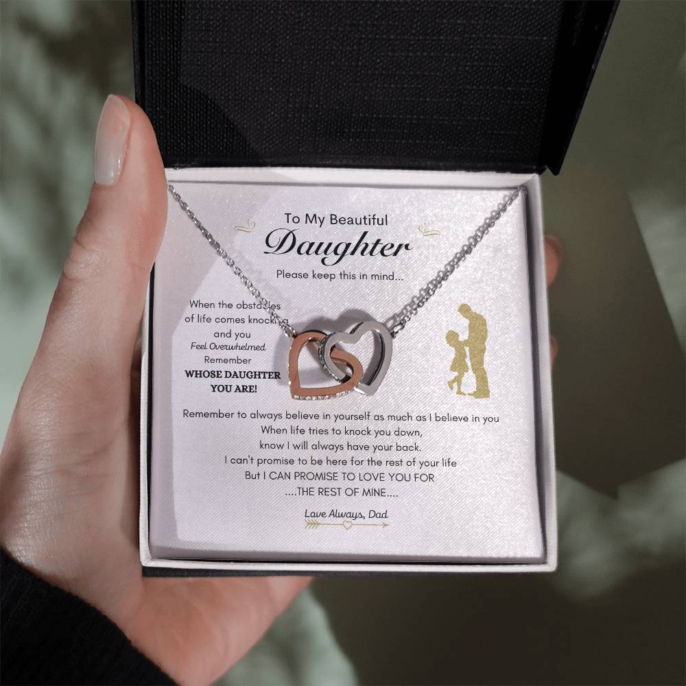 Everlasting Love Necklace | Dad gift to daughter | Best gift for Daughter | Interlocking Heart Necklace