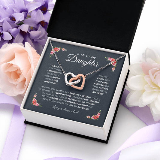 Lovely Hearts Necklace | Gifts for Daughter | Best gift for Daughter | Dad gift to daughter | Interlocking Hearts Necklace | Best Gift for daughters birthday