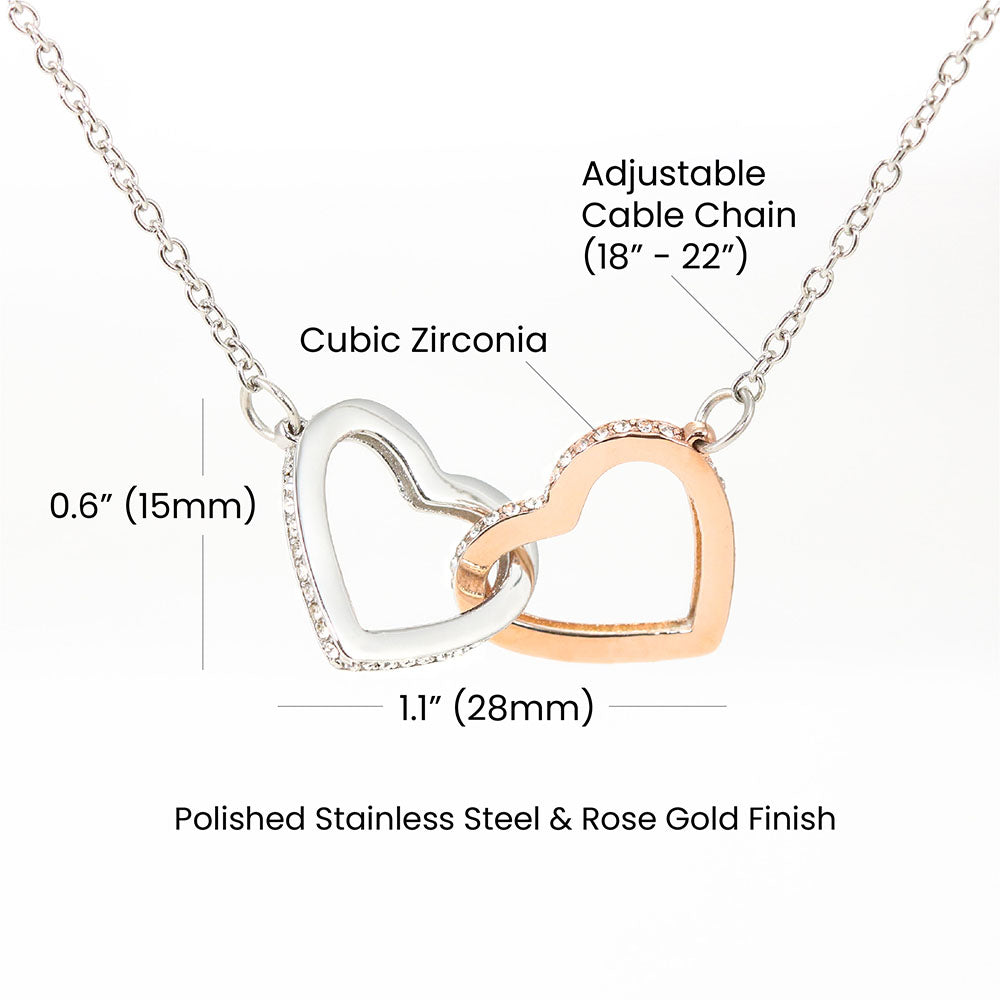 Dads Infinite Love | Gifts for Daughter | Interlocking Heart Necklace