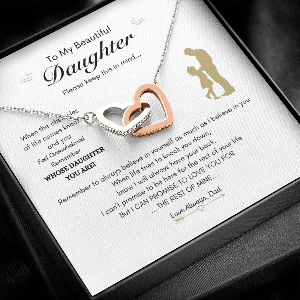 Everlasting Love Necklace | Dad gift to daughter | Best gift for Daughter | Interlocking Heart Necklace