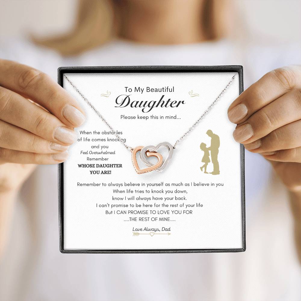 Everlasting Love Necklace | Dad gift to daughter | Best gift for Daughter | Interlocking Heart Necklace