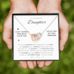 To My Daughter Necklace |  Best gift for daughters | Best Gift for Birthday | Best Gift for Graduation | Interlocking Hearts Necklace  👨‍👧