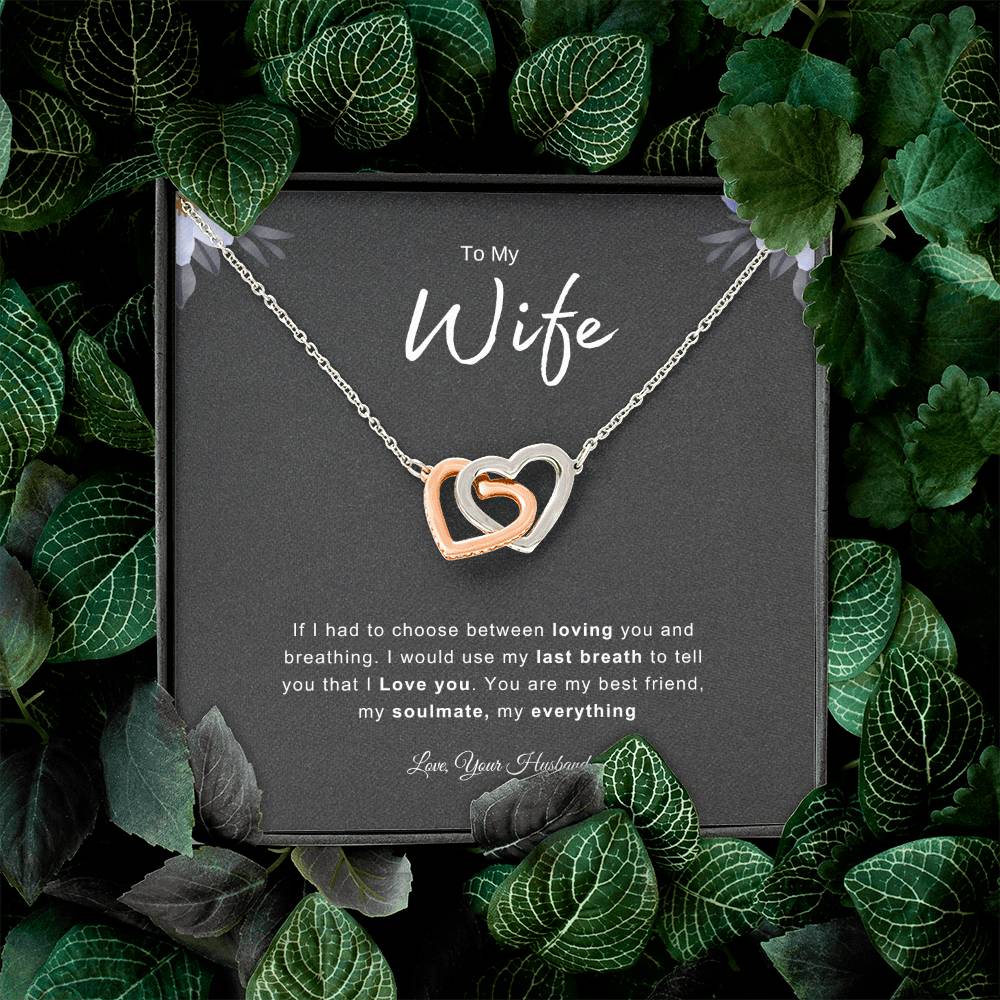 To My Wife  | Interlocking Heart  Necklace | Best Gift for Wife | Best Gift for Spouse | Best Gift for Marriage Anniversary | Best Gift for Lovers 💞👩‍❤️‍💋‍👨