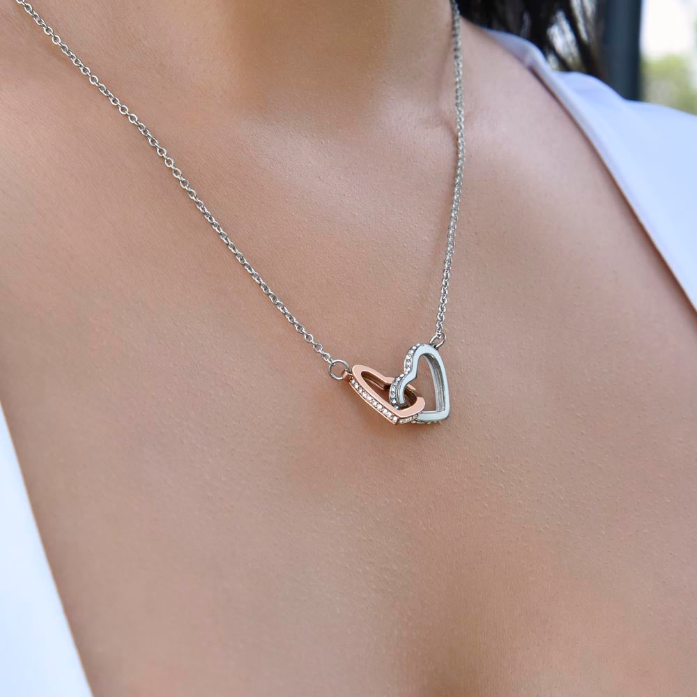 Mom's Cheer | Interlocking Hearts Necklace | Best gift for daughter | Best gift for daughters birthday | Best gift for daughters graduation | Best gift from Mom ❤️👩‍👧