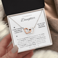 To My Daughter Necklace |  Best gift for daughters | Best Gift for Birthday | Best Gift for Graduation | Interlocking Hearts Necklace  👨‍👧