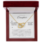 To My Daughter Necklace |  Best gift for daughters | Best Gift for Birthday | Best Gift for Graduation | Interlocking Hearts Necklace  👨‍👧