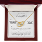 To My Daughter Necklace |  Best gift for daughters | Best Gift for Birthday | Best Gift for Graduation | Interlocking Hearts Necklace  👨‍👧