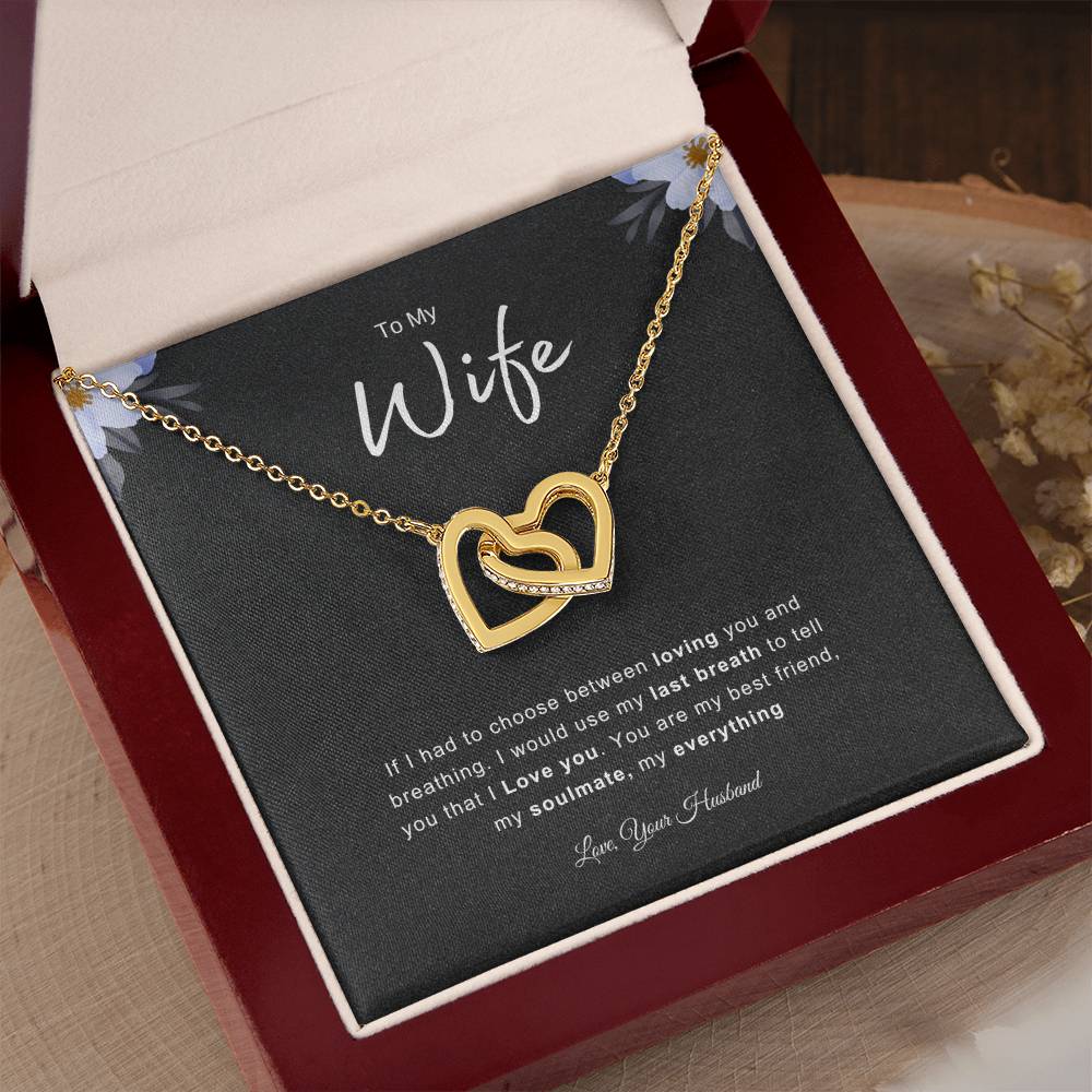 To My Wife  | Interlocking Heart  Necklace | Best Gift for Wife | Best Gift for Spouse | Best Gift for Marriage Anniversary | Best Gift for Lovers 💞👩‍❤️‍💋‍👨