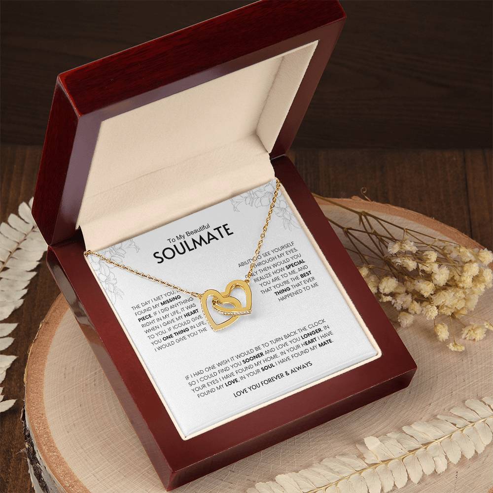 To My Soulmate | Interlocking heart Necklace | Best gift for Wife | Best Gift for Spouse | Best Gift for Wedding Anniversary | Best gift to say I love you🫶🥰