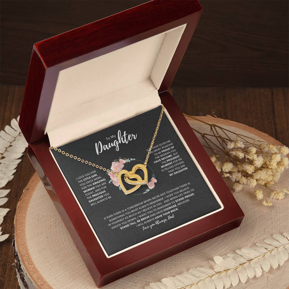 To My Daughter | Interlocking Hearts Necklace | Best gift for daughter | Best gift for daughters birthday | Best gift for daughters graduation | Best gift from Dad ❤️👨‍👧