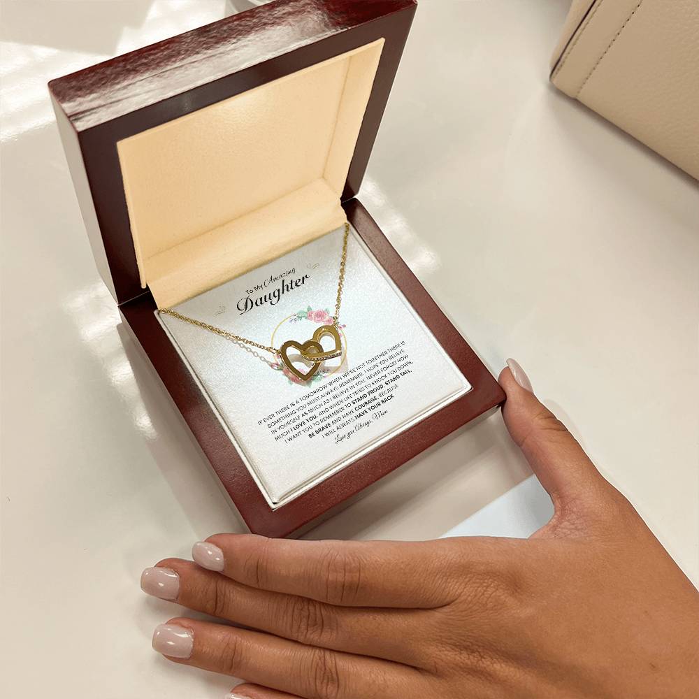 Mom's Cheer | Interlocking Hearts Necklace | Best gift for daughter | Best gift for daughters birthday | Best gift for daughters graduation | Best gift from Mom ❤️👩‍👧