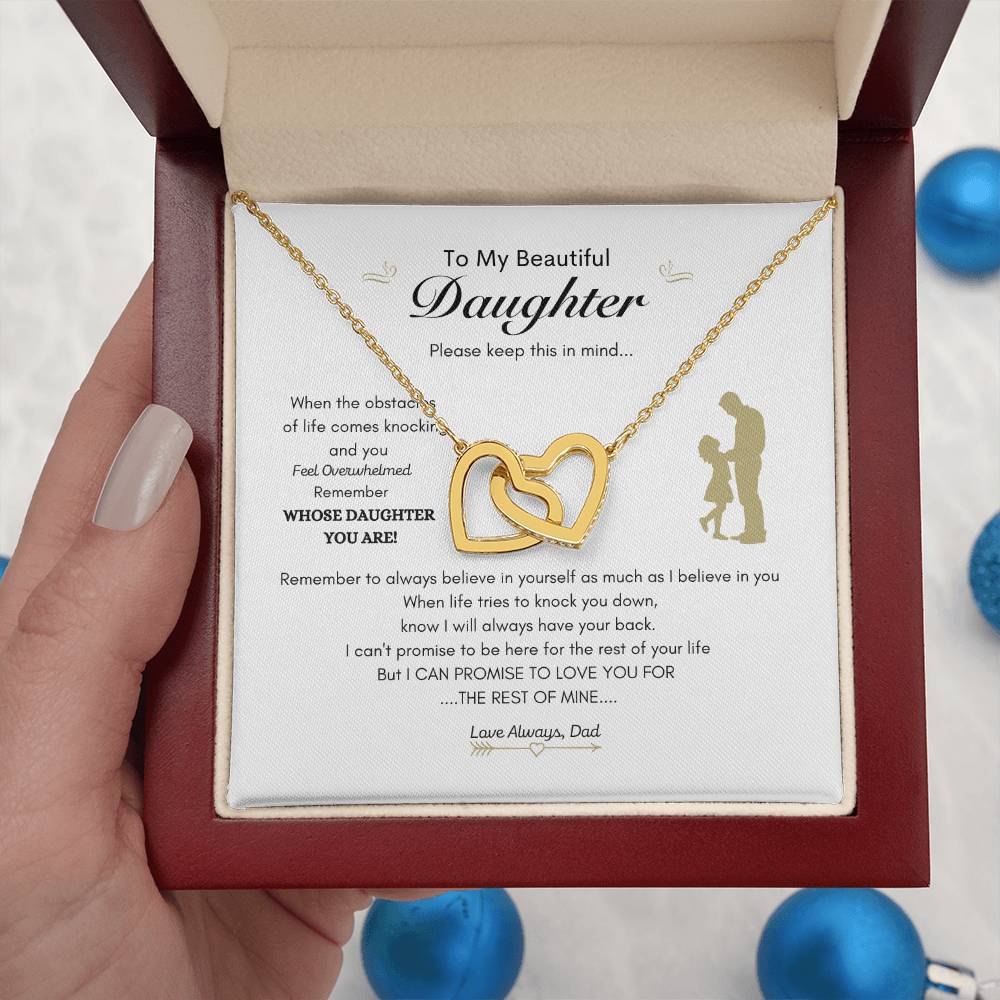 Everlasting Love Necklace | Dad gift to daughter | Best gift for Daughter | Interlocking Heart Necklace