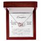 To My Daughter Necklace |  Best gift for daughters | Best Gift for Birthday | Best Gift for Graduation | Interlocking Hearts Necklace  👨‍👧