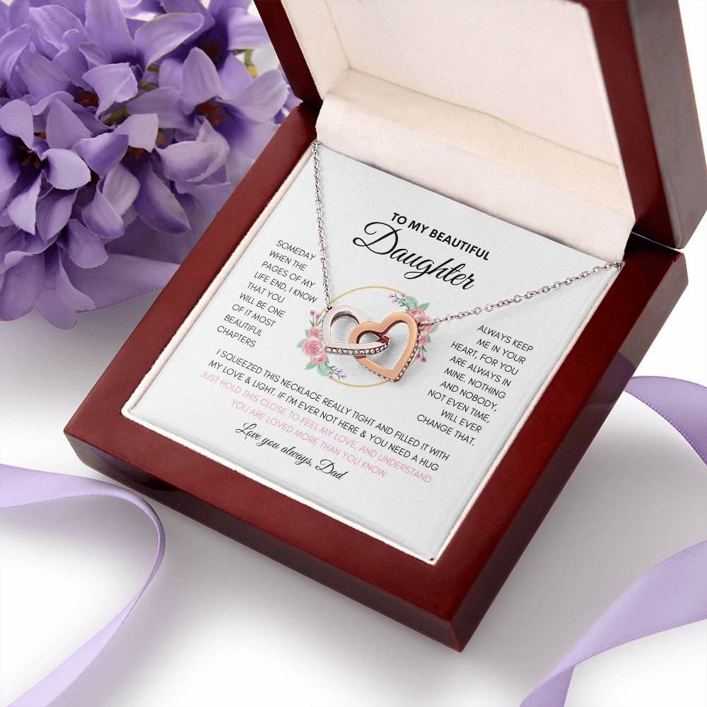 Dads Infinite Love | Gifts for Daughter | Interlocking Heart Necklace