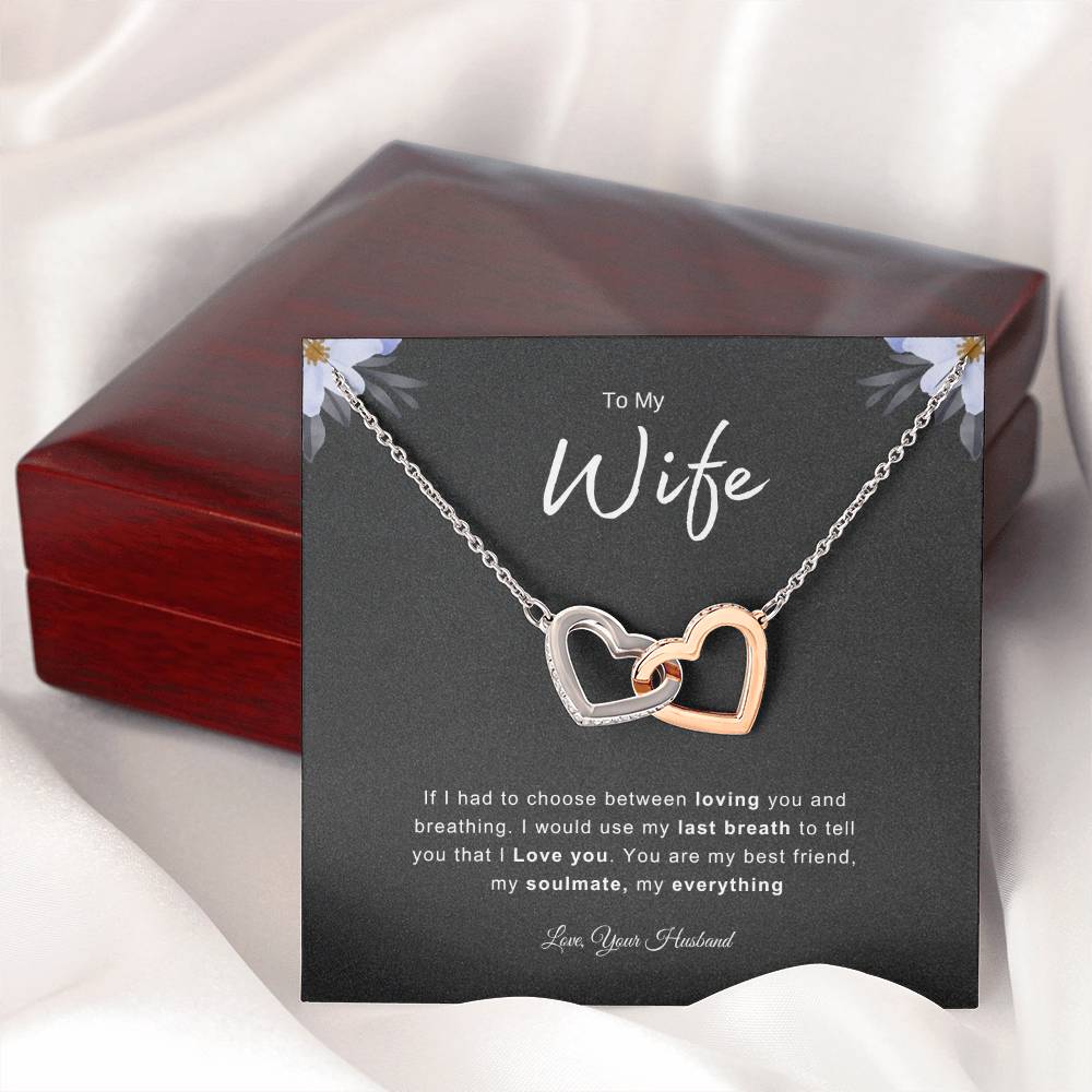 To My Wife  | Interlocking Heart  Necklace | Best Gift for Wife | Best Gift for Spouse | Best Gift for Marriage Anniversary | Best Gift for Lovers 💞👩‍❤️‍💋‍👨