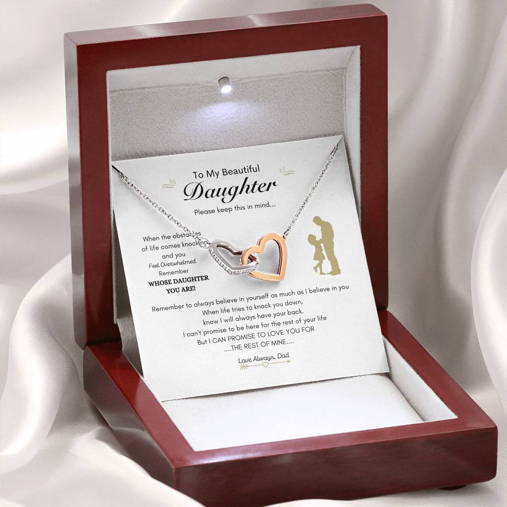 Everlasting Love Necklace | Dad gift to daughter | Best gift for Daughter | Interlocking Heart Necklace