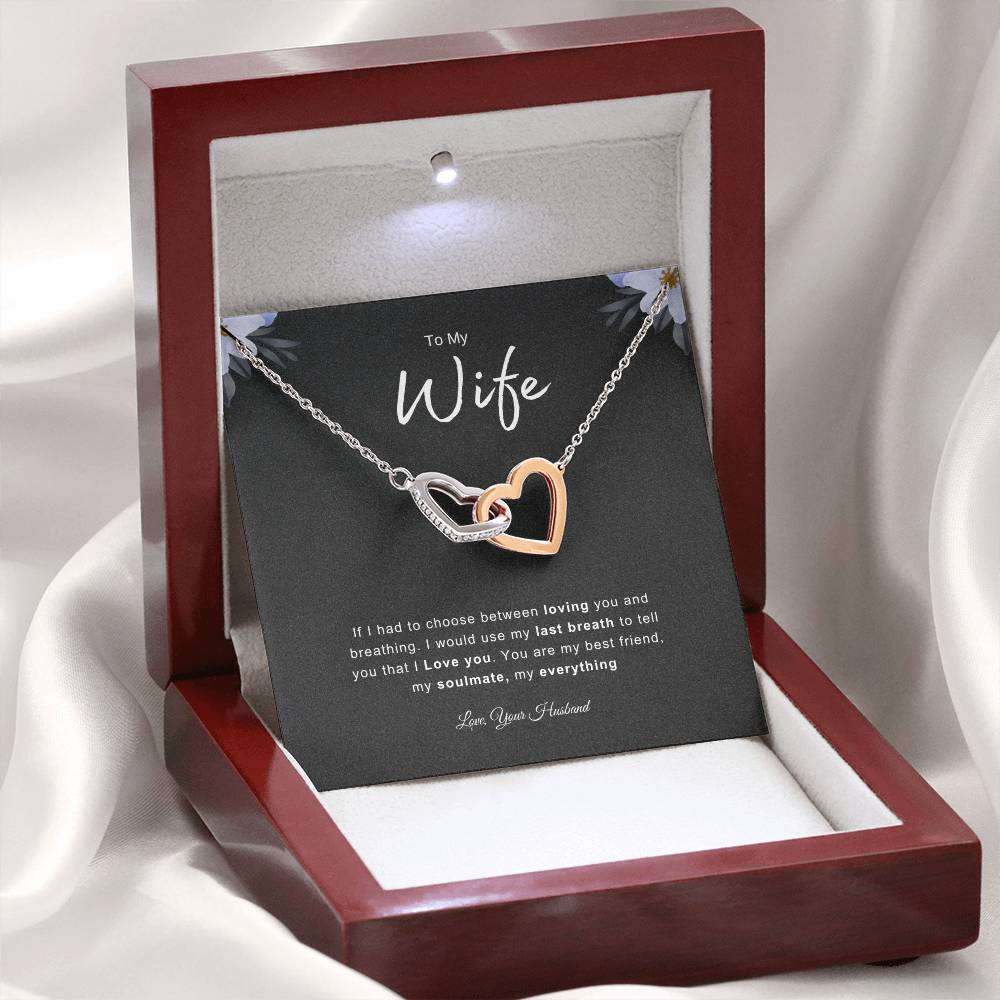 To My Wife  | Interlocking Heart  Necklace | Best Gift for Wife | Best Gift for Spouse | Best Gift for Marriage Anniversary | Best Gift for Lovers 💞👩‍❤️‍💋‍👨