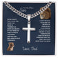 Proud Dad Necklace | Best gift for Son | Best Gift from Dad | Faith Cross Necklace