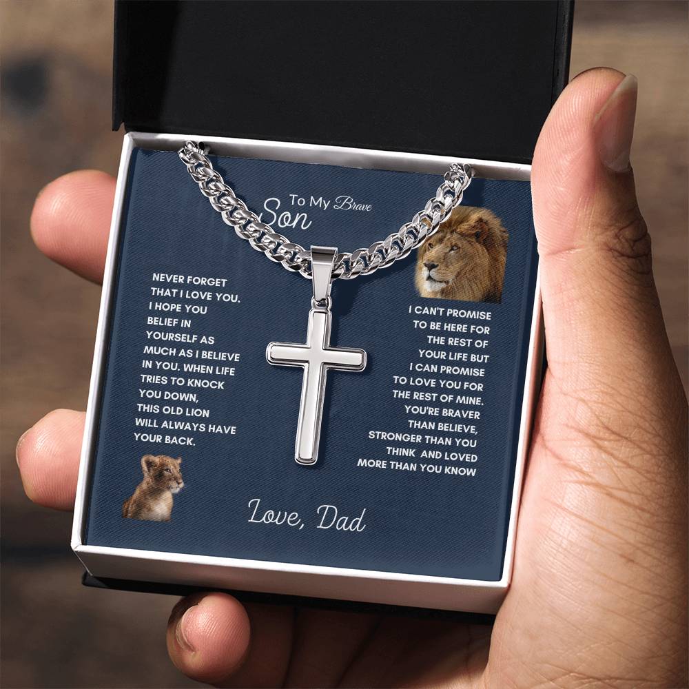 Brave Son Faith Cross Necklace | Artisan Cross Necklace